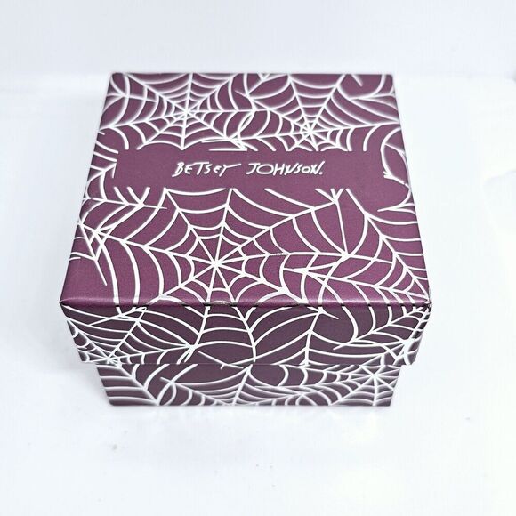 Betsey Johnson Glampire Red Glitter Lucite Leopard Heart Animal Print Earrings - Picture 4 of 5